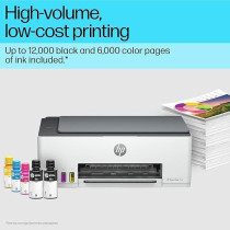 HP Smart Tank 520 All-in-one Colour Printer with 1 Extra Black Ink Bottle Upto 12000 Black and 6000 Colour Prints with PHA Coverage Print, Scan And Copy for Office/Home, White Grey, 4SR29A