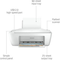 HP DeskJet 2320 All-in-One Printer, Color, Printer for Home, Print, Copy, Scan, Scan to PDF, 7WN42B