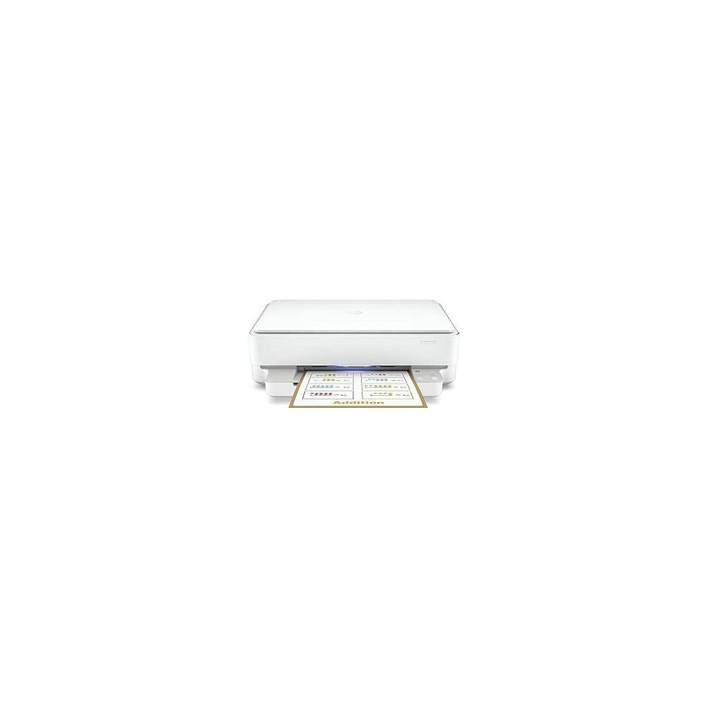 HP DeskJet Plus Ink Advantage 6075 Printer, All-in-One, Wireless, Print, Copy And Scan Inkjet Printer, White, 5SE26B