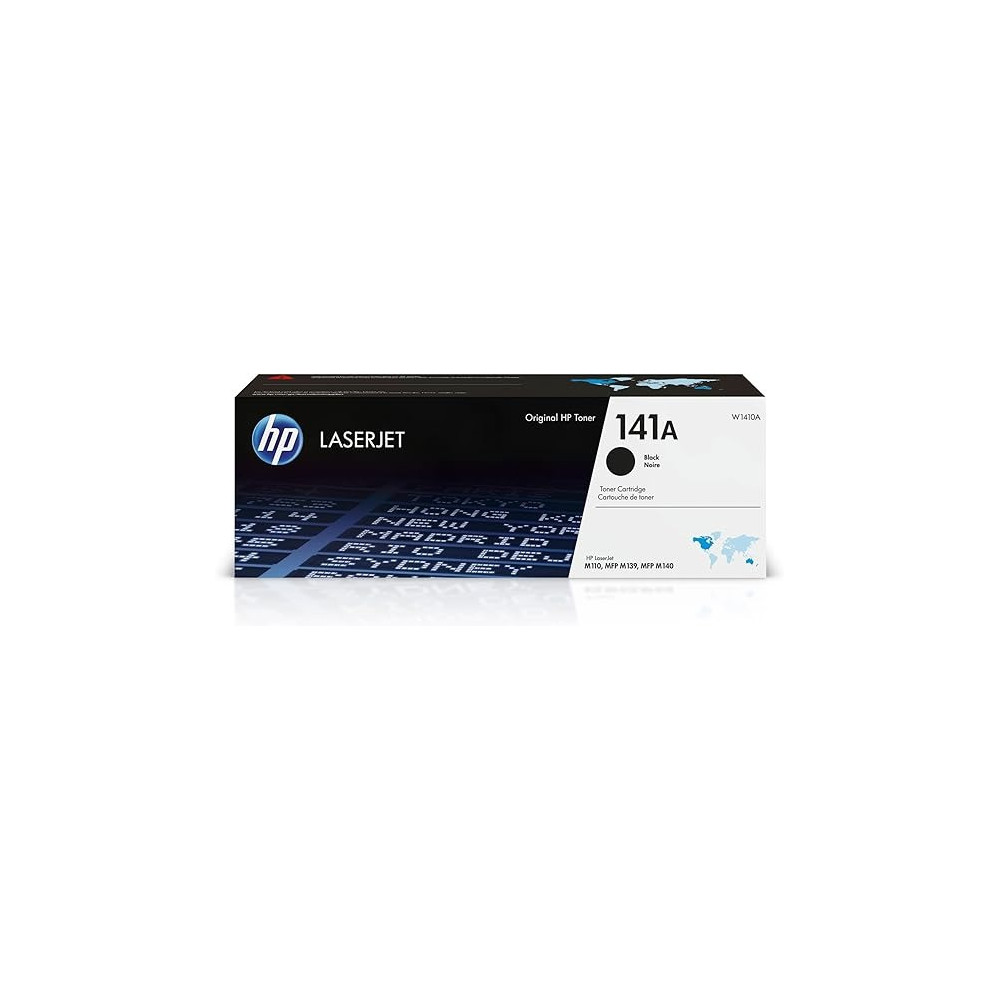 HP 141A Black Toner Cartridge Works with HP LaserJet M110 Series, HP LaserJet MFP M139, M140 Series, W1410A, Standard, Pack of 1