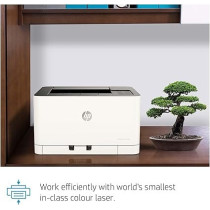 HP Color Laser 150NW Laser Printer, White, 4ZB95A