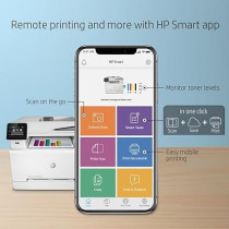 HP Color LaserJet Pro M283fdw Wireless All-in-One Laser Printer, Remote Mobile Print, Scan & Copy, Duplex Printing, Works with Alexa, 7KW75A, White