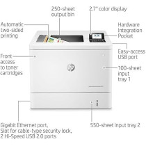 HP Color LaserJet Enterprise M554dn Duplex Printer, 7ZU81A, White