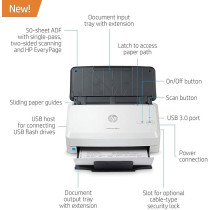HP ScanJet Pro 3000 s4 Sheet-Feed Scanner, Light Grey, 6FW07A