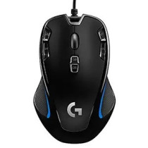 Logitech G300s USB Wired Gaming Mouse, 2, 500 DPI, RGB, Light Weight, 9 Programmable Controls, On-Board Memory, Compatible with PC/Mac, Black, â€Ž910-004360