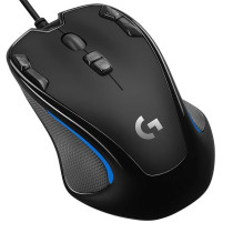Logitech G300s USB Wired Gaming Mouse, 2, 500 DPI, RGB, Light Weight, 9 Programmable Controls, On-Board Memory, Compatible with PC/Mac, Black, â€Ž910-004360