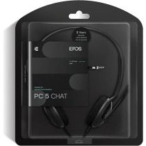 Sennheiser PC 5 Chat Headset for Internet Communication, E-Learning and Gaming Noise Cancelling Microphone, Casual Gaming Lightweight, high Comfort, Minimalistic, Black, Wired