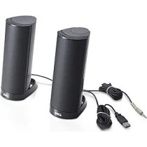 Dell AX210 USB Stereo Speaker System, W955K, Black
