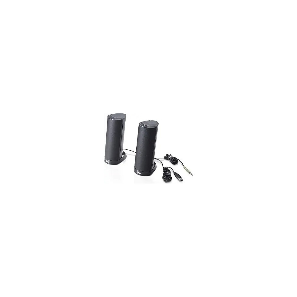 Dell AX210 USB Stereo Speaker System, W955K, Black