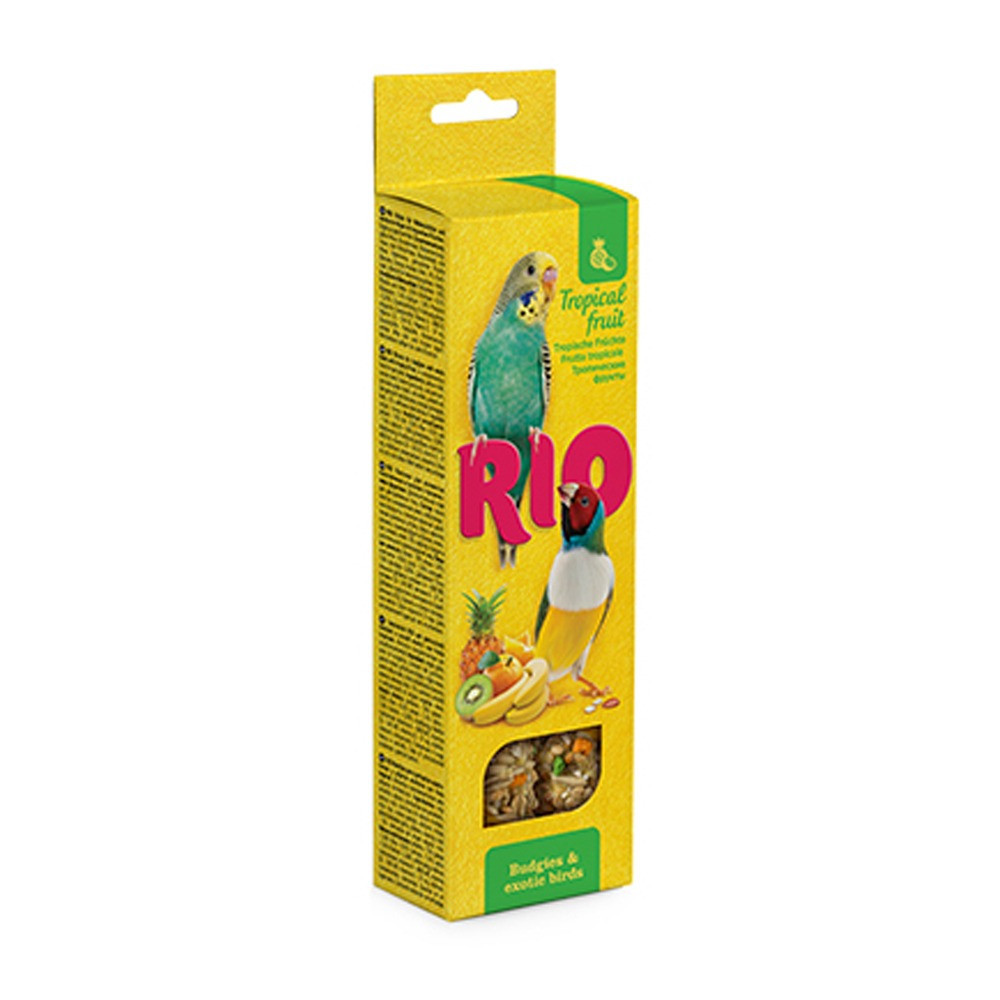 RIO Sticks for Budgies and Exotic Birds With Tropical Fruit, 2 Piece, 40g