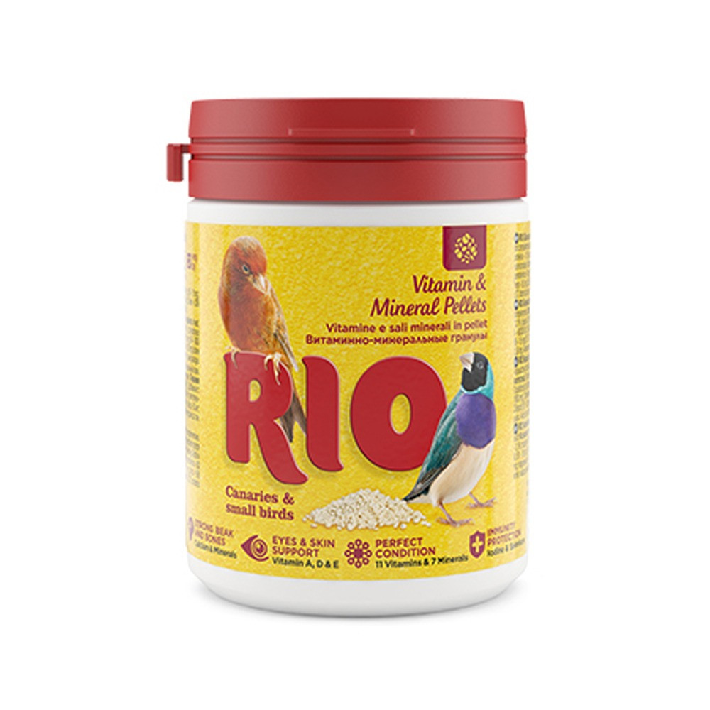 RIO Vitamin And Mineral Pellets For Canaries, Exotic Birds And Other Small Birds, 120g
