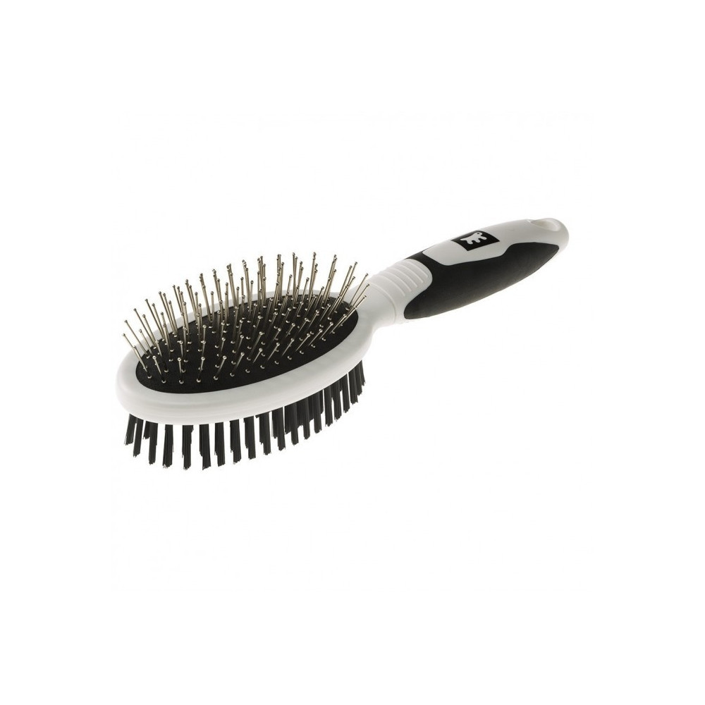 Ferplast Grooming Comb Brush For Short Medium and Long Haired Dogs, Black/White
