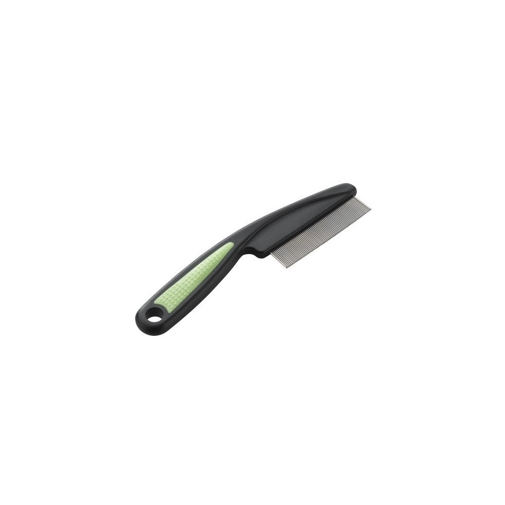 Ferplast Grooming Anti Flea Comb For Cats, Green/Black