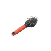 Ferplast Double Sided Brush With Thick Pins For Dogs, Small, Red/Black