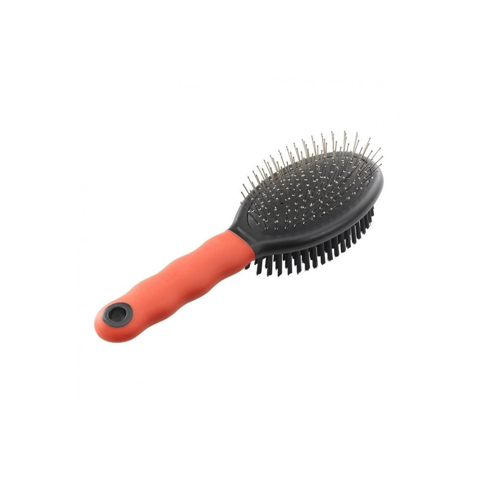 Ferplast Dog Pin Brush Double Sided, Red/Black, 23 x 6.7 x 5.5 cm