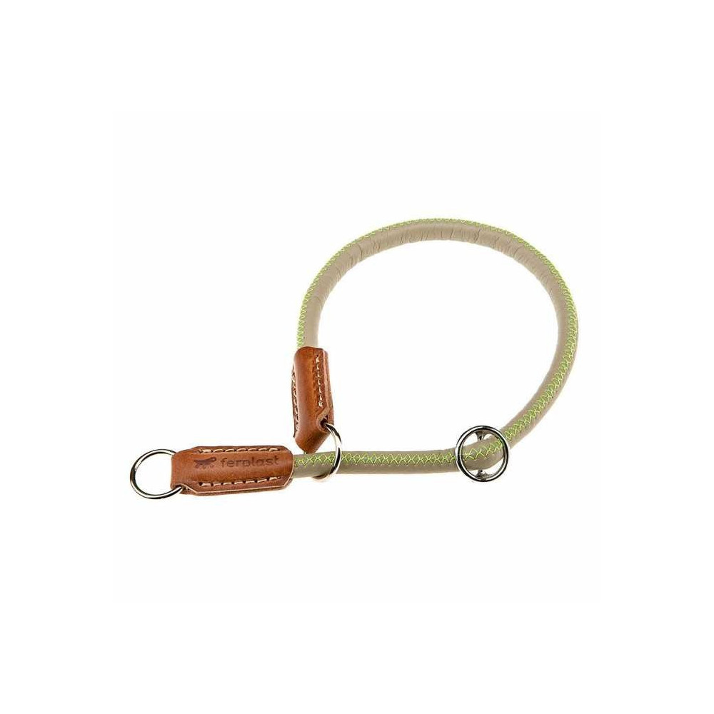 Ferplast Half-Choke Eco-Leather Collar For Dogs, Grey, 35cm x 10mm