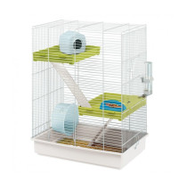 Ferplast Hamster Three Floors Hamster Cage With Accessories, 46 x 29.5 x 58 cm