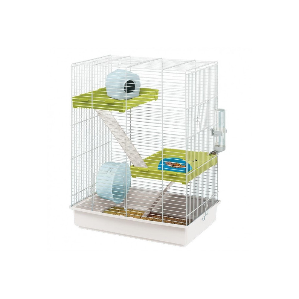 Ferplast Hamster Three Floors Hamster Cage With Accessories, 46 x 29.5 x 58 cm