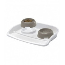 Ferplast Maxi Lindo Plastic Bowls With Tray, 1 Litre