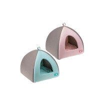 Ferplast Medium Washable House For Cats, Blue/Pink