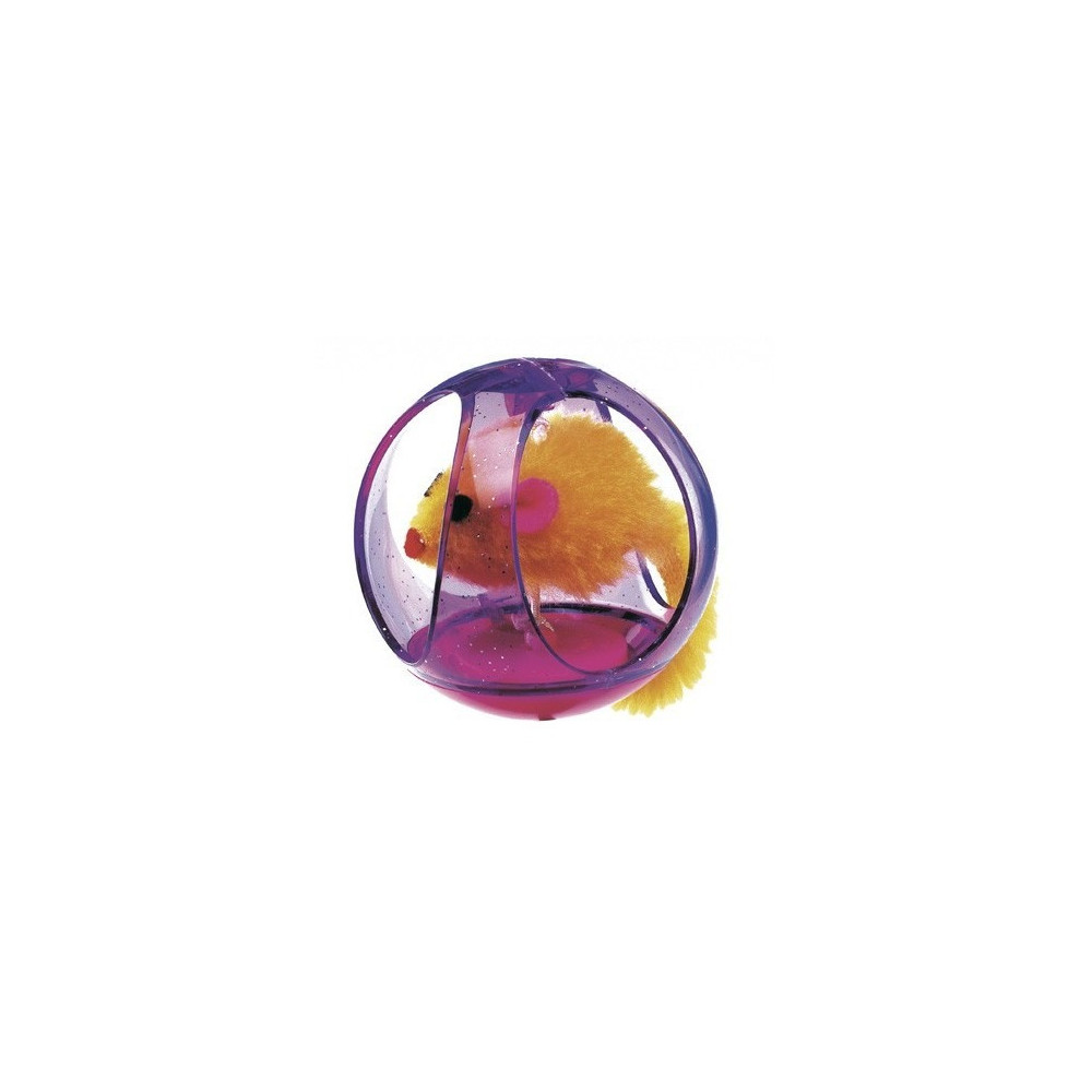 Ferplast PA 5214 Cat Ball Toy With Plush Animal
