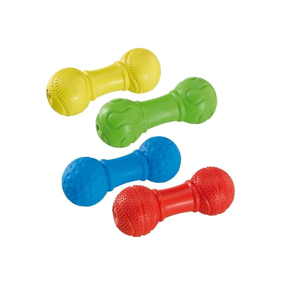 Ferplast PA 5544 Rubber Bone Dog Toy, Multi-Colour