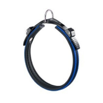 Ferplast Ergocomfort Dog Collar With Micro-Regulating System, C15-33, 25-33Cm x 15Mm, Blue/Black