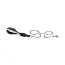 Ferplast Ergocomfort Metal Gm Leash With Ergonomic Handle And Chromed Metal Chain, 20Mm x L 105Cm, Black