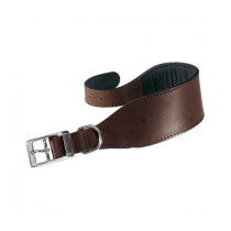 Ferplast Vip Cw Bull Leather Dog Collar, Brown, 26-32Cm x 15Mm