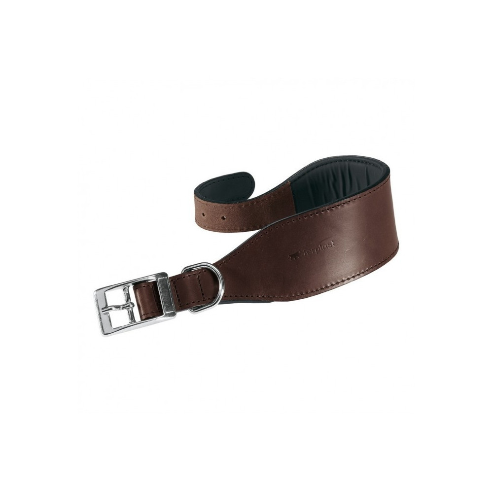 Ferplast Vip Cw Bull Leather Dog Collar, Brown, 32-39Cm x 20Mm