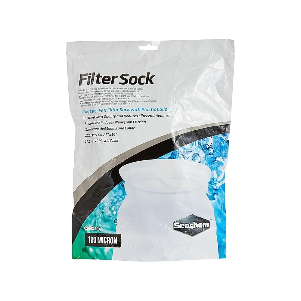 Seachem Filter Sock 100 Micron Welded, 17.5 x 40