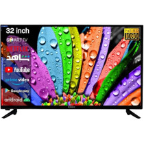 Magic World 32 Inch Frameless Full HD Smart LED TV with Built-in DVB-T2/S2 Receiver, Android 14, WiFi, Multilanguage OSD, Includes A Wall Mount - MG32V24FSBT2-14