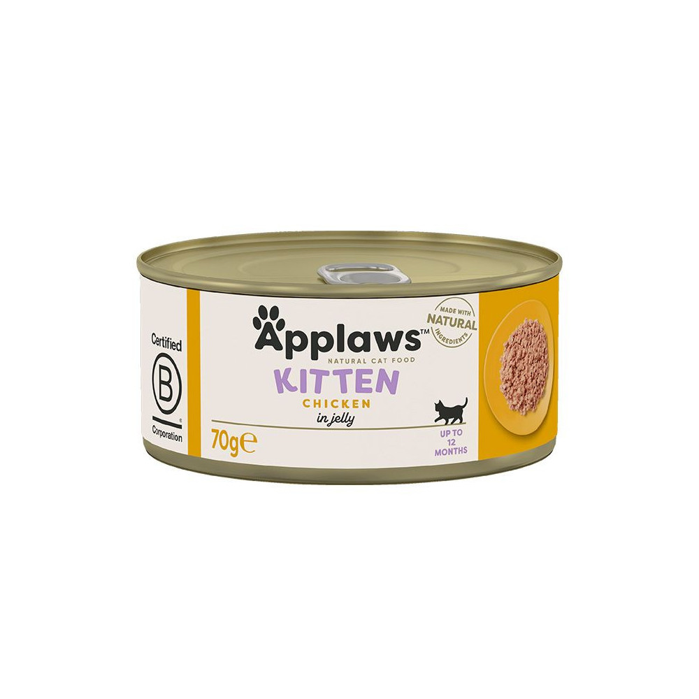 Applaws 70g Chicken Wet Kitten Food Tin, Pack of 12