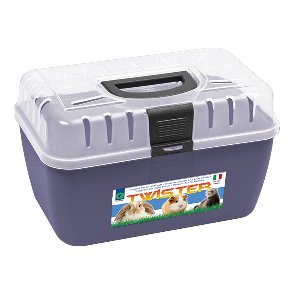 Georplast Twister Small Pets Transport Box For Small Pets, Navy Blue