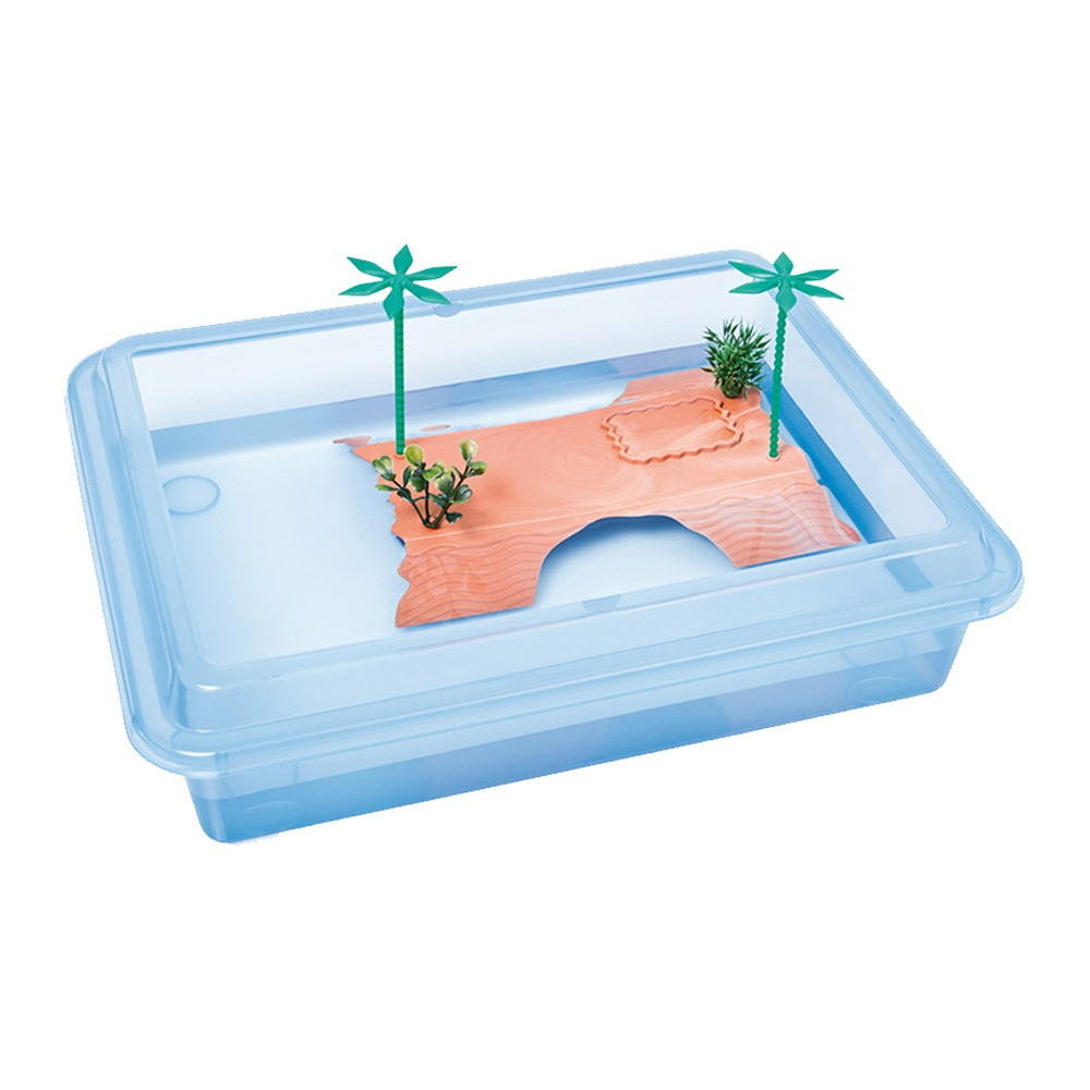 Georplast Tortuga Max Turtle Tray For Small Turtles, 43.5 x 34 x 11cm, Blue
