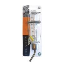 M Pets Small Non Spill Glass Drinking Bottle For Small Pets With 177ml Capacity