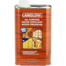 Langlow All Purpose Water Repellent Wood Preserver With Low Ador And Non Flammable 1L, Clear