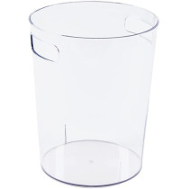Homesmiths Waterproof Plastic Waste Bin 21.5 x 21.5 x 27 cm, Clear