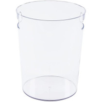Homesmiths Waterproof Plastic Waste Bin 21.5 x 21.5 x 27 cm, Clear