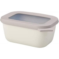 Mepal Rectangular Multi Purpose Storage Bowl With 750ml Capacity, Dishwasher Safe, Off White
