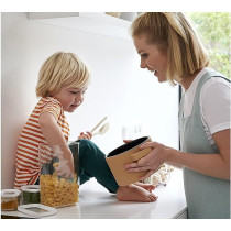 Mepal Multi Purpose Food Storage Container, Set Of 5, Clear/White