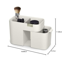 Joseph Joseph Small Viva Tiered Small Cosmetic Organiser With Drawer, Cream