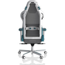 DXRacer Air Pro Gaming Chair, Ultra-Breathable Mesh, Adjustable Armrests, Magnetic Lumbar Support, Memory Foam Headrest, Modular Design, White & Cyan