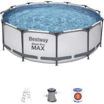 Bestway Pool Set Steel Pro Max 366X100cm, Multicolor, 1056418Xxx20