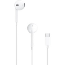 Apple Earpods, Built-In Remote, Maximizes Sound Output And Minimizes Sound Loss, Adjust Volume, Comfortable Fit, Control Playback Music, Wired, USB-C Connectivity, White MTJY3