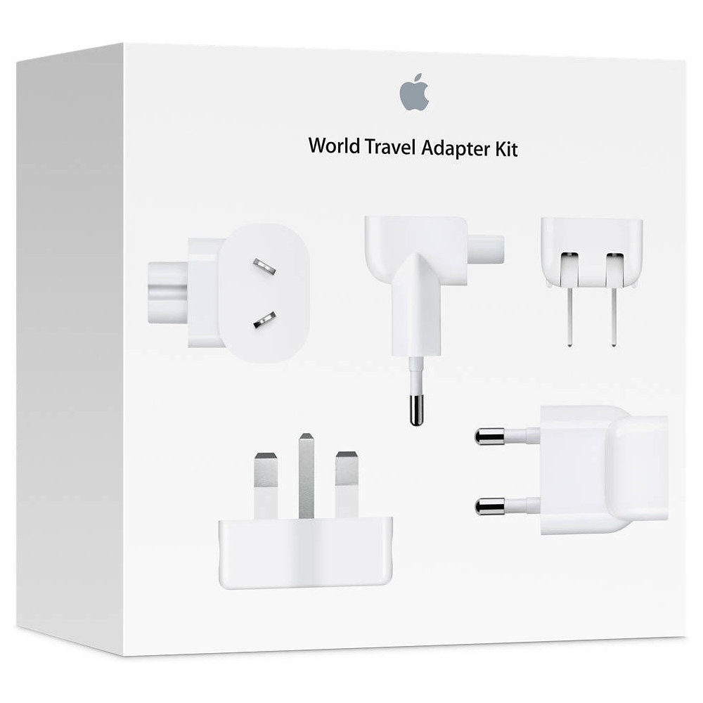 Apple World Travel Kit Adapter, Seven Different AC Plugs, Magsafe And Magsafe 2 Compatible, White MD837