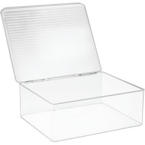 Interdesign Kitchen Binz Plastic Stackable Box Organizer With Lid , Clear