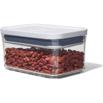 Oxo Pop Up Airtight Food Storage Rectangle Container 0.6L Capacity, Clear/White