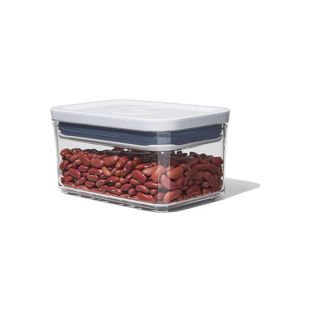 Oxo Pop Up Airtight Food Storage Rectangle Container 0.6L Capacity, Clear/White