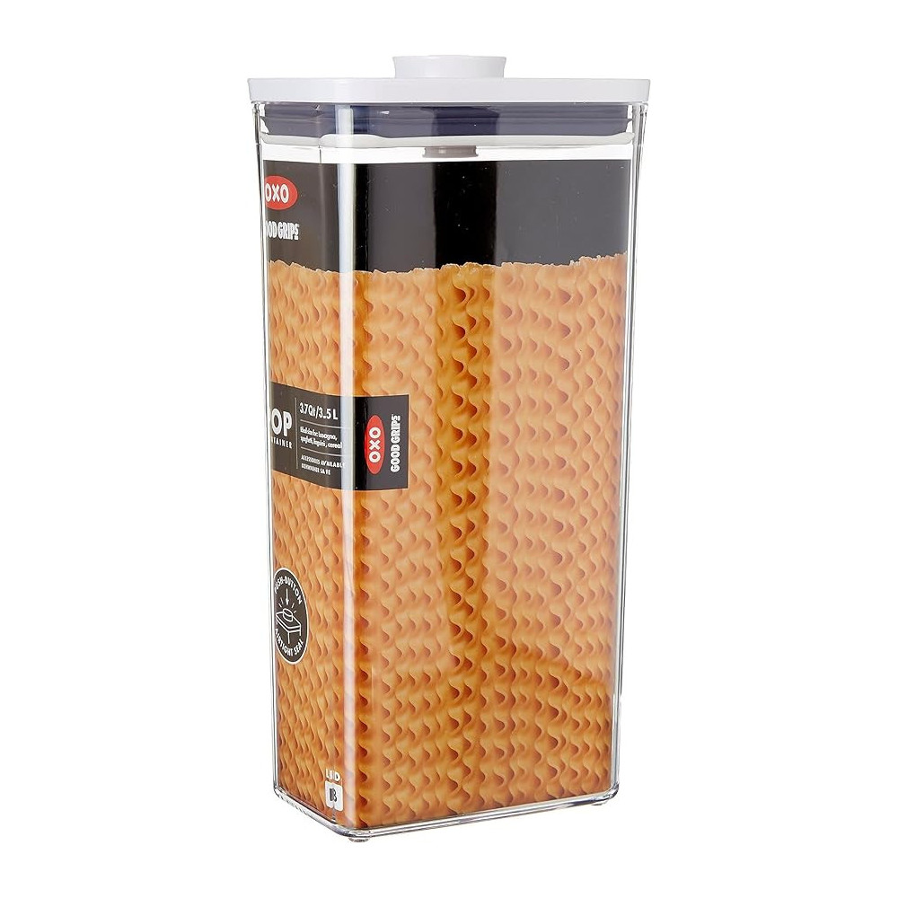 Oxo Pop Up Airtight Tall Food Storage Container 3.5L Capacity, Clear/White